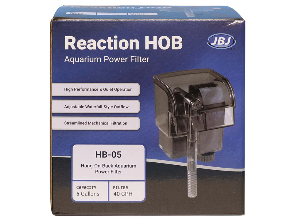JBJ Aquarium – REACTION Hang-On-Back (HOB) Power Filters - Nestor' Aquariums & Pets