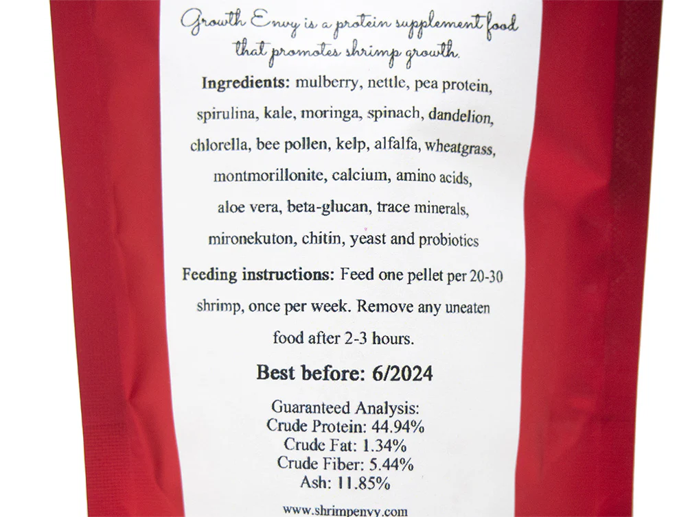 Shrimp Envy - Growth Envy Protein Shrimp Food - Nestor' Aquariums & Pets