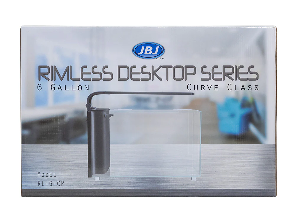 JBJ Aquarium - Desktop 6 Gallon Curved Glass Peninsula with Lyra 7 Watt LED - Nestor' Aquariums & Pets