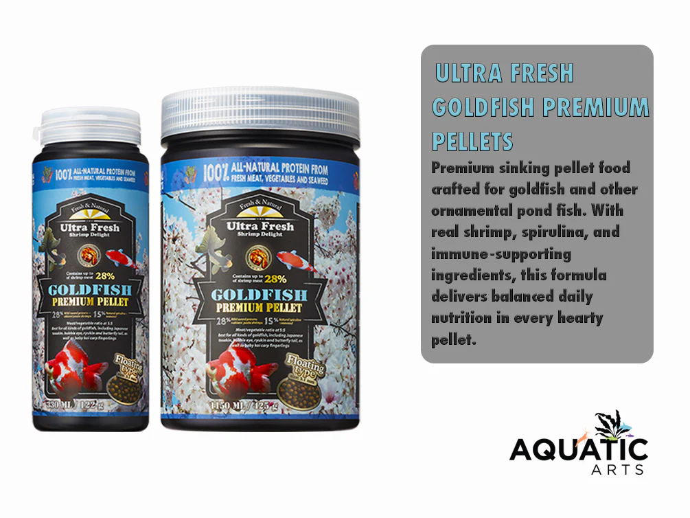 Ultra Fresh Goldfish Premium Pellets – Shrimp Delight Formula - Nestor' Aquariums & Pets