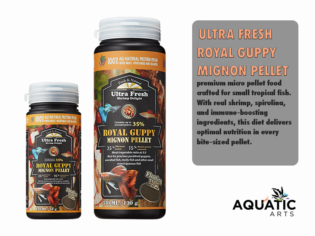 Ultra Fresh Royal Guppy Mignon Pellets – Shrimp Delight Formula - Nestor' Aquariums & Pets
