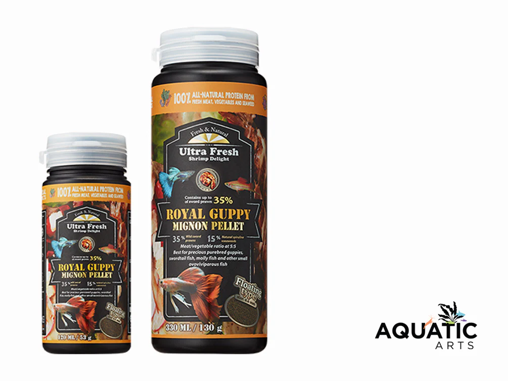 Ultra Fresh Royal Guppy Mignon Pellets – Shrimp Delight Formula - Nestor' Aquariums & Pets