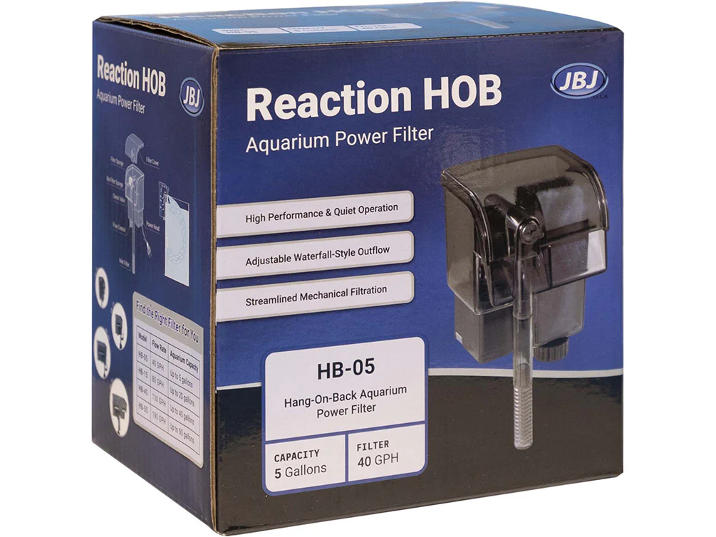 JBJ U.S.A. Reaction HOB Aquarium Power Filter - Nestor' Aquariums & Pets